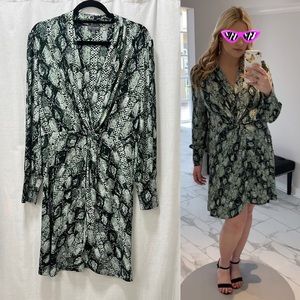 WORN ONCE The Limited Green Snakeskin Dress - L